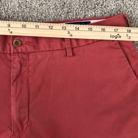 Polo Ralph Lauren Shorts Mens Size 36 Salmon Pink Golf Chino Stretch Classic Fit - Picture 8 of 13